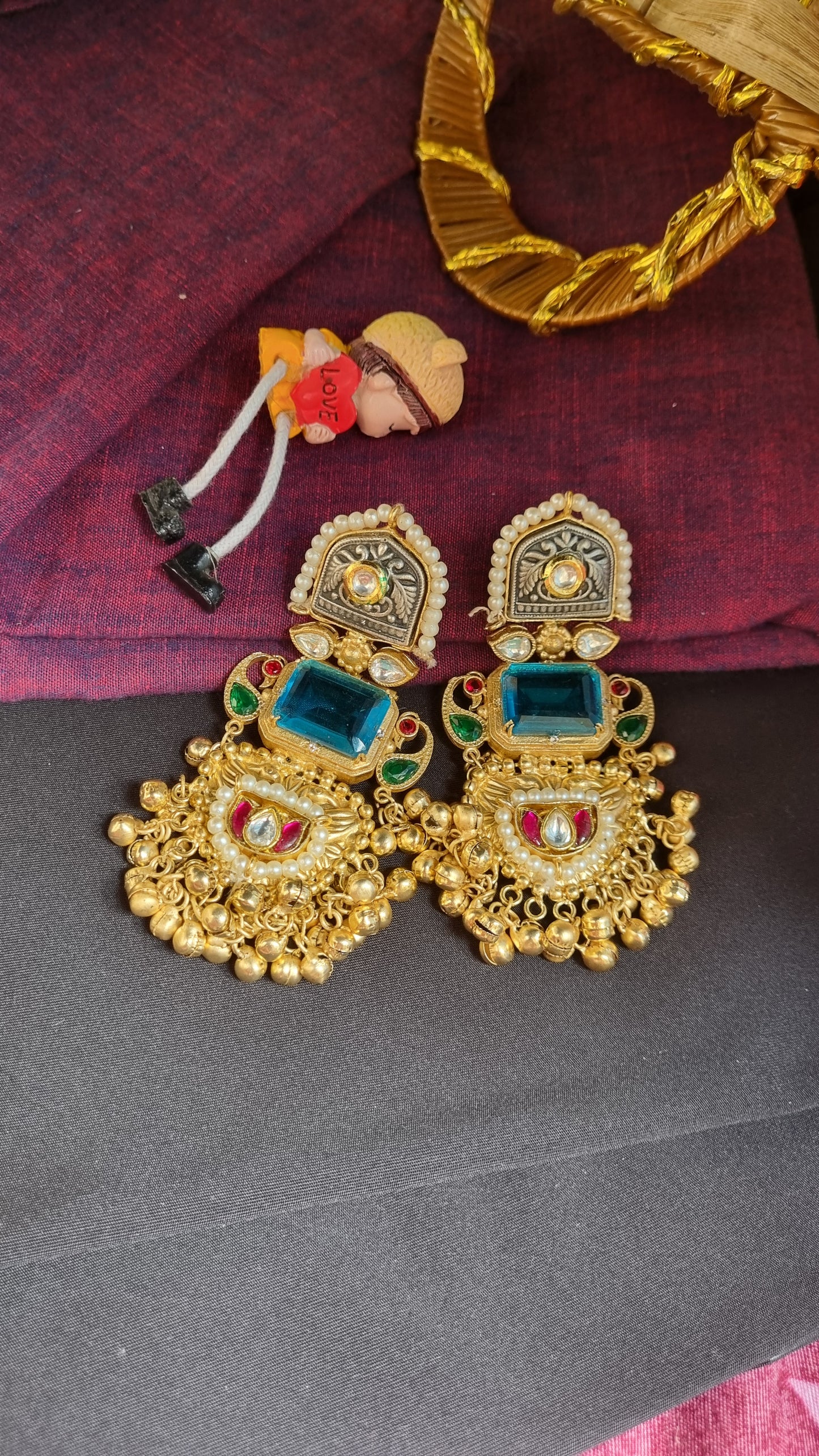 Phuljhadi statement earrings