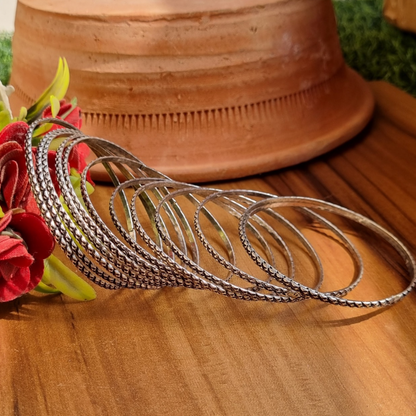 12 Oxidised bangles set