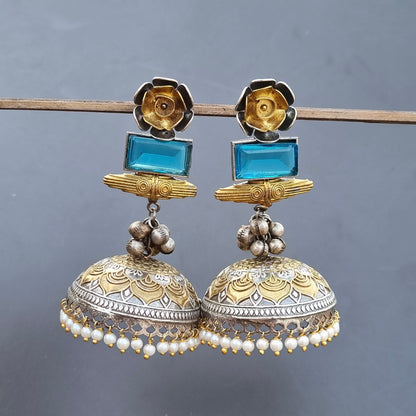 Doublet Dual Tone Jhumka