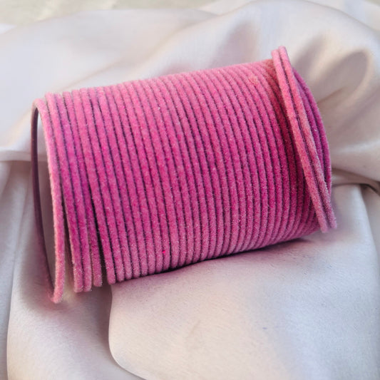 Baby pink Velvet Bangles