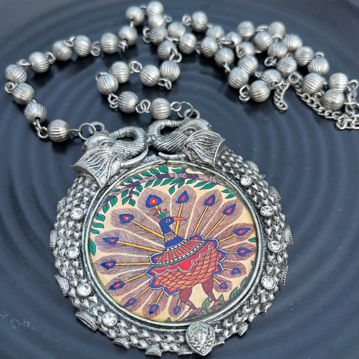 Peacock Picture Necklace