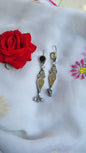 Glass Brass Earrings