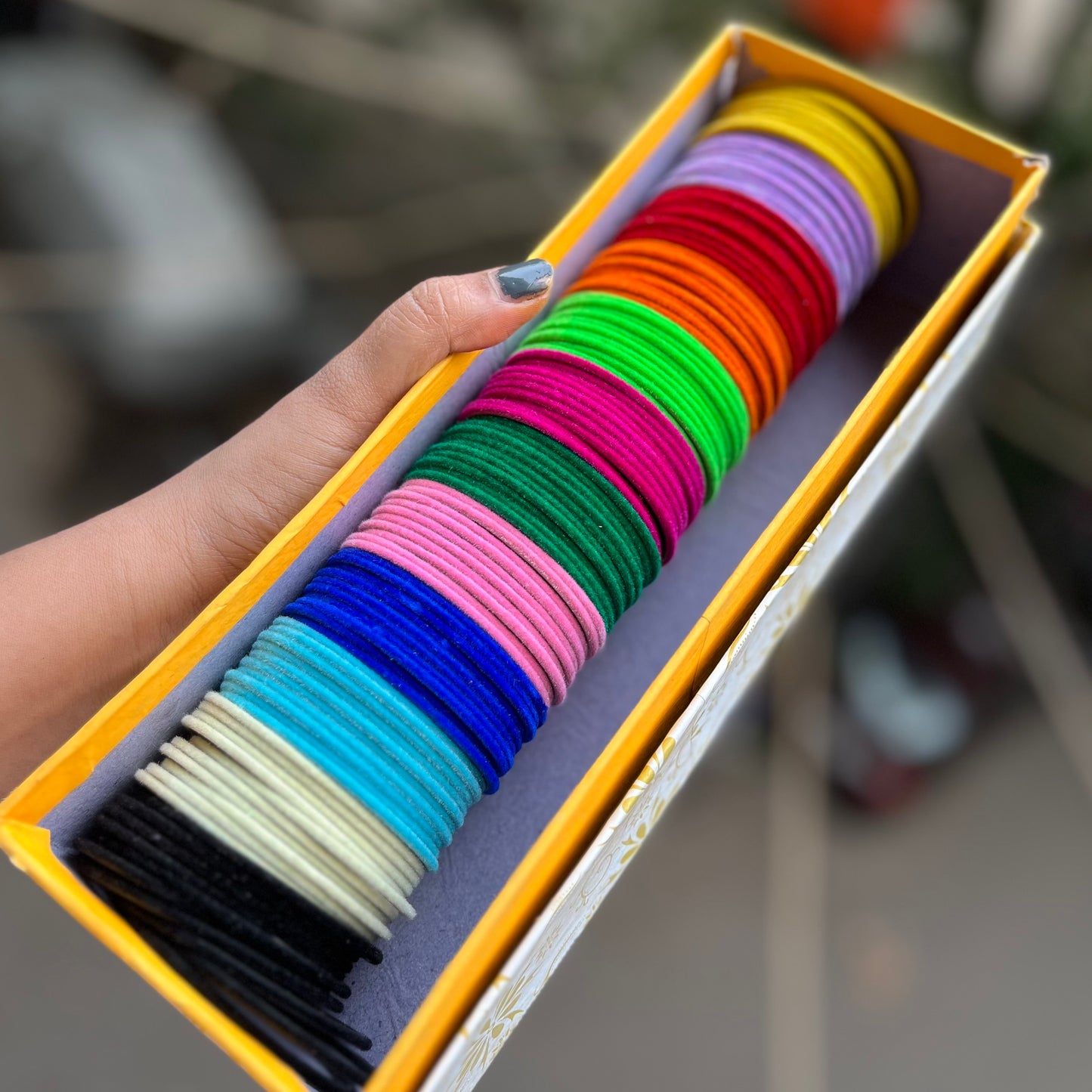 Velvet Bangles Box- 12 colours