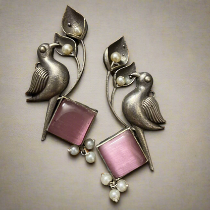 Bird Brass Earrings