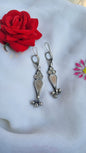 Glass Brass Earrings