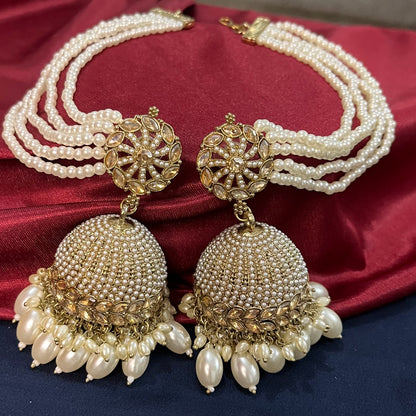 White Extension jhumka