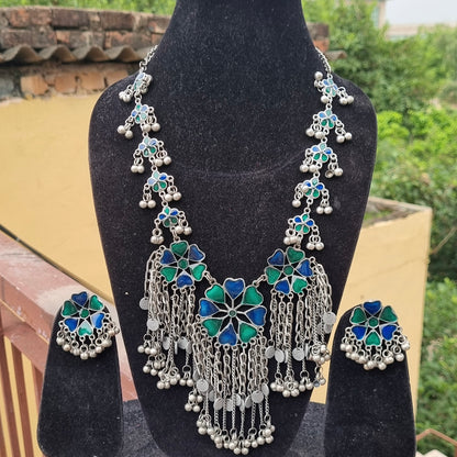 Phool Enamel Necklace set