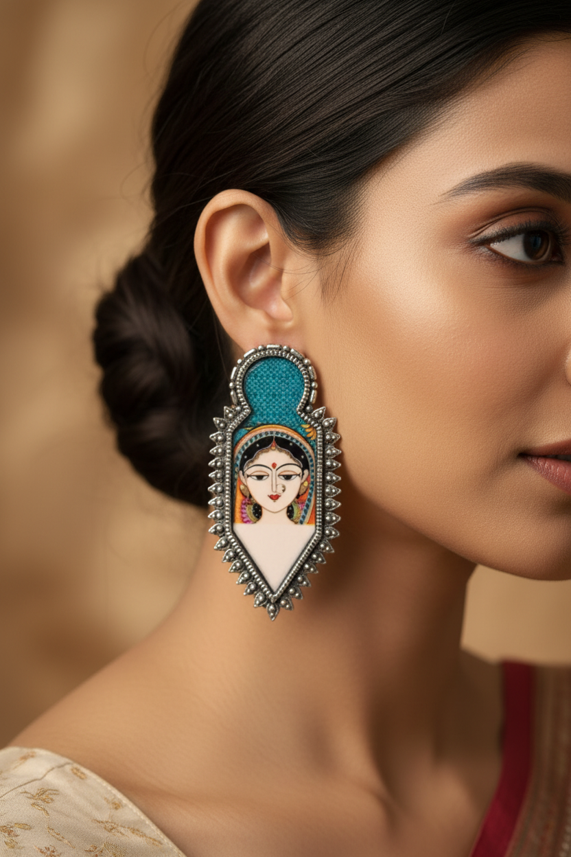 Madhubala Picture Earrings
