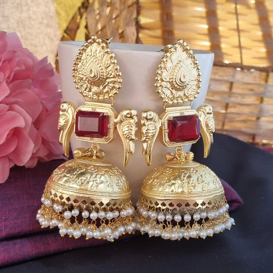 Mohini Golden statement jhumka