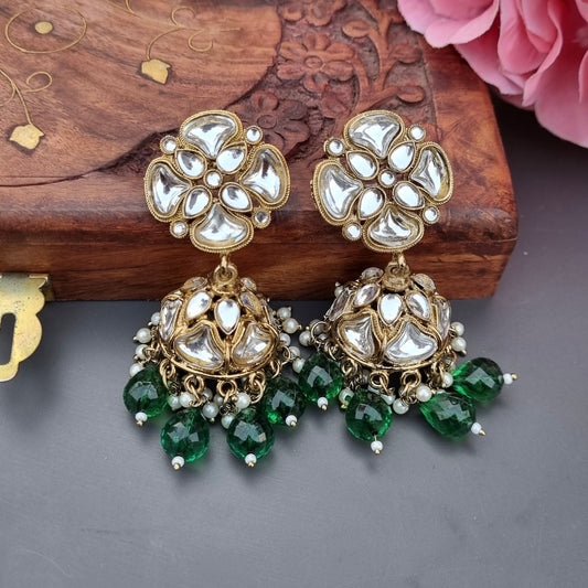 Jhumka - green color