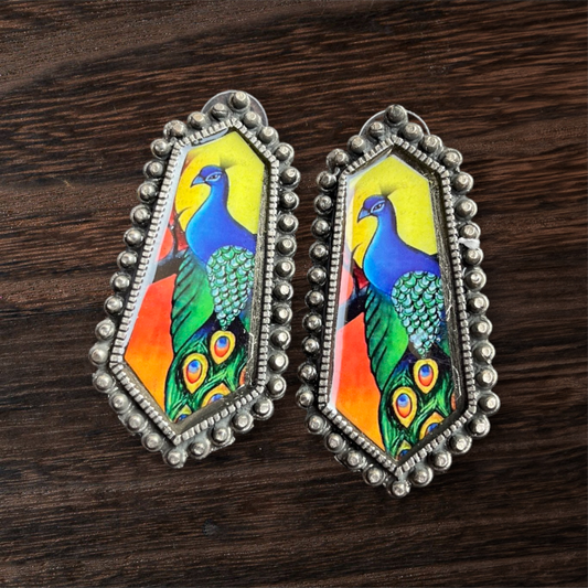 Peacock Picture earrings