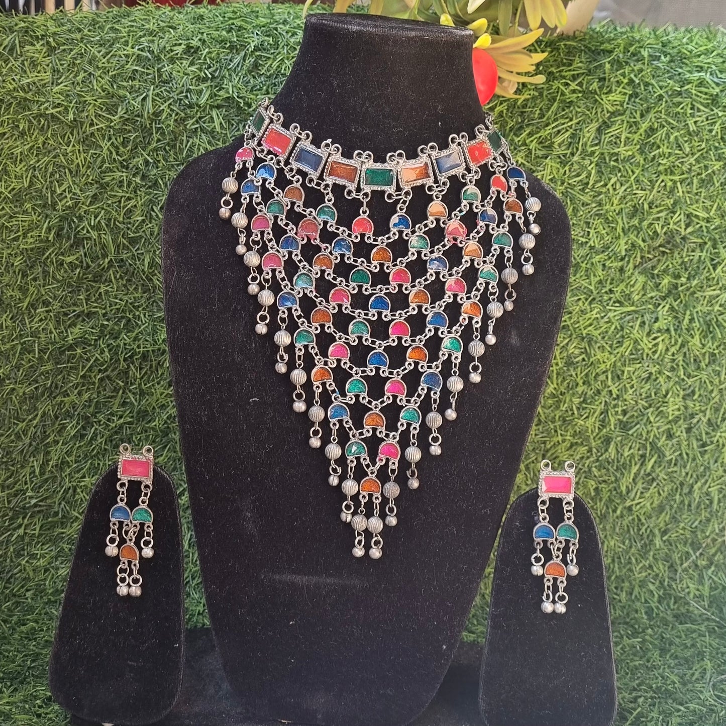 Jaali Enamel choker set