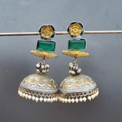 Doublet Dual Tone Jhumka