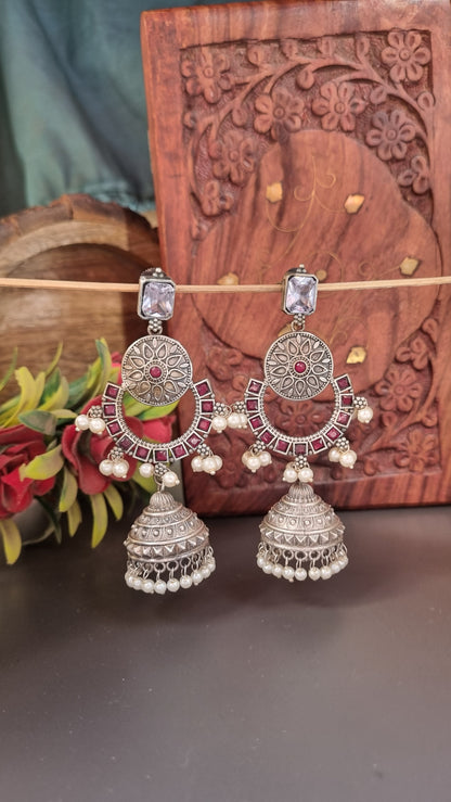 Kriti Brass Jhumka - Bahara Collection