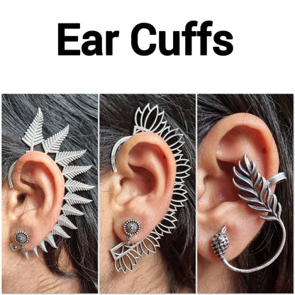 Lotus Silver Replica Earcuffs