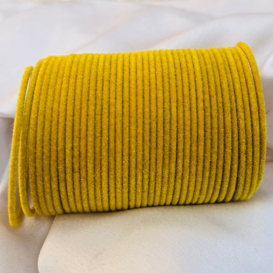 Yellow Velvet Bangles