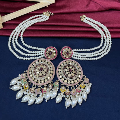 Izara necklace set - Pakistani trend kundan necklace