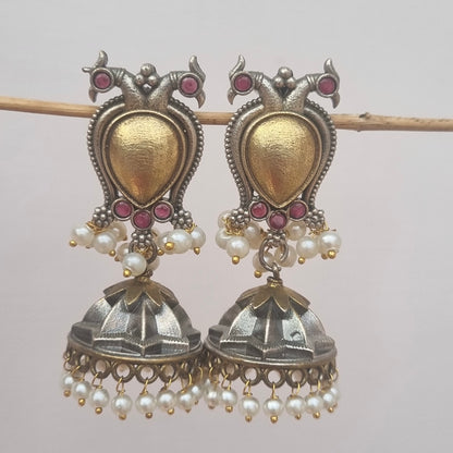 Mayur Dual Tone Jhumka