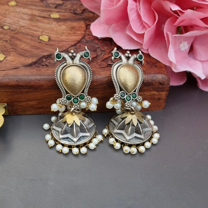 Mayur Dual Tone Jhumka