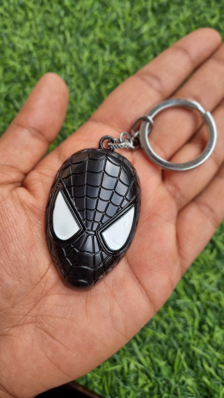 Black spider mask keychain