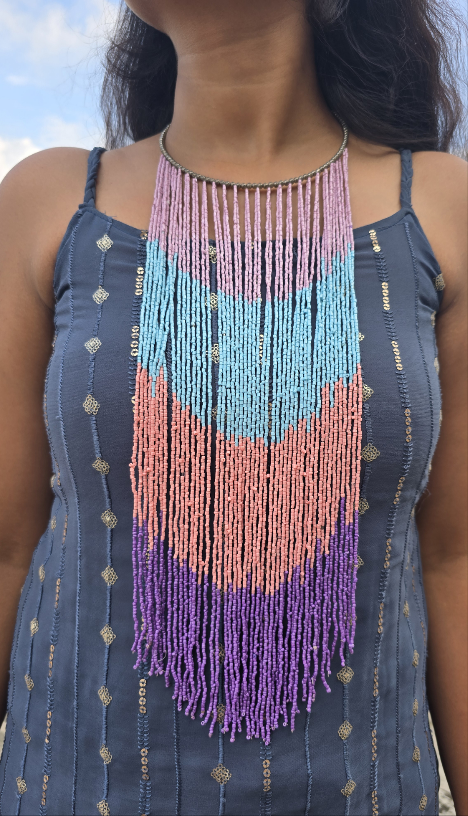 Beaded Hasli Necklace