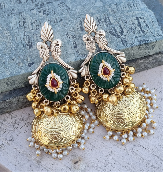 Indhu Dual tone Statement Jhumka