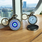 Evil eye vintage watch keychain