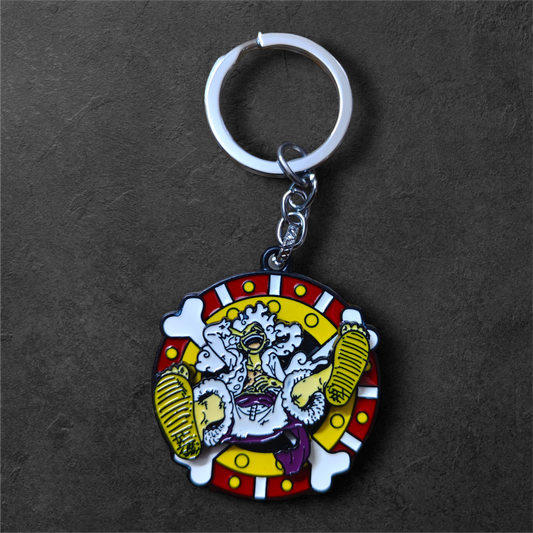 One-piece luffy gear 5 spinner keychain