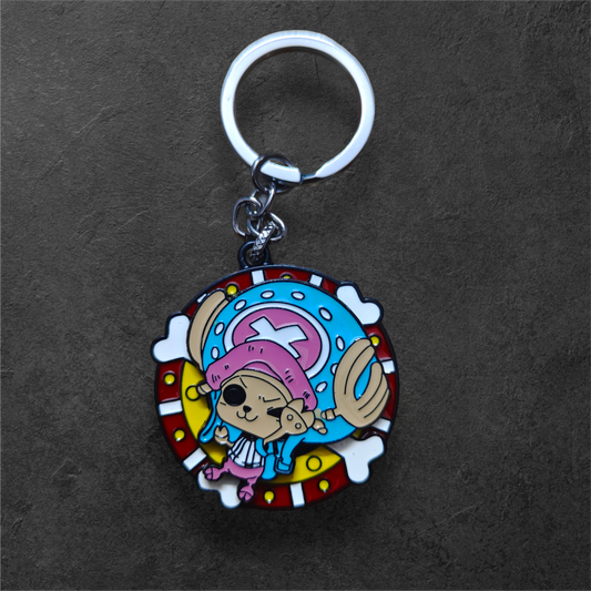 One-piece chopper spinner keychain