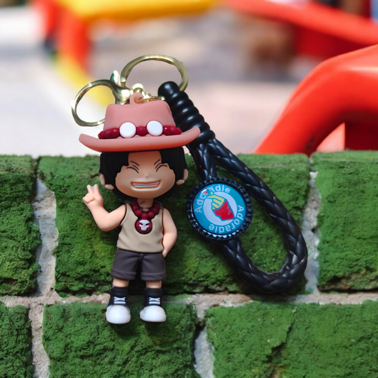 One-piece mini character Keychain