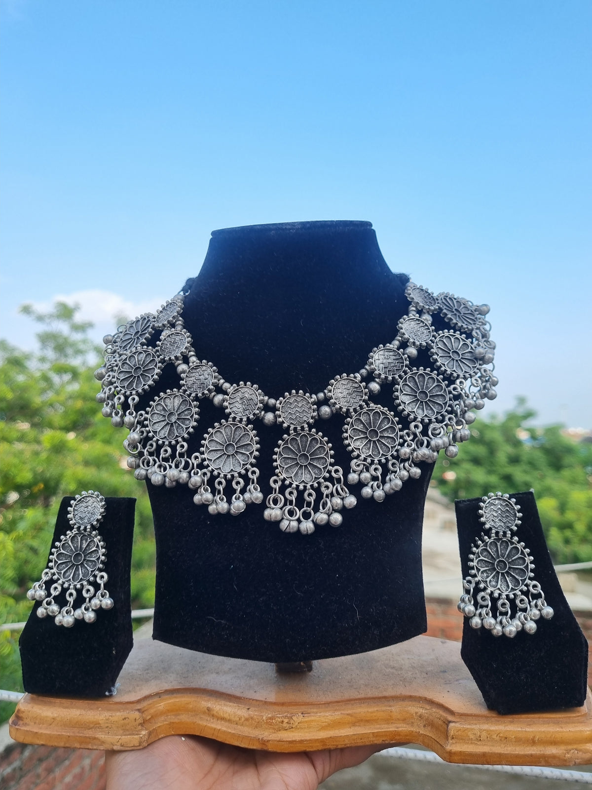 Dhara Oxidised Choker Set