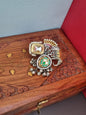 Elephant Dual Pachi Kundan Statement Ring
