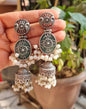 Joey Silver Brass Jhumka