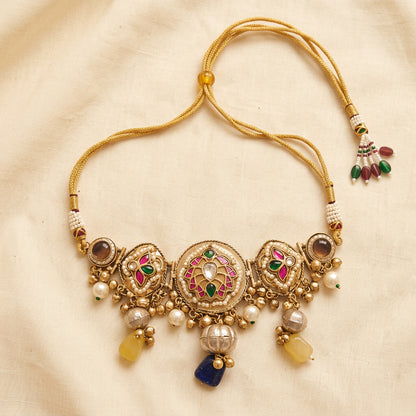 Pachi Kundan Fusion Choker