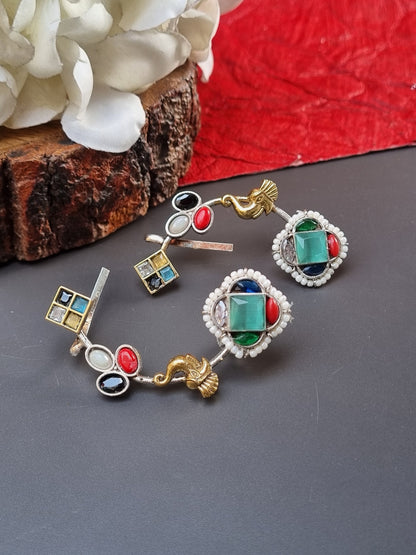 Dual tone Fusion Brass Earcuff