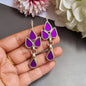 Glass Brass earrings