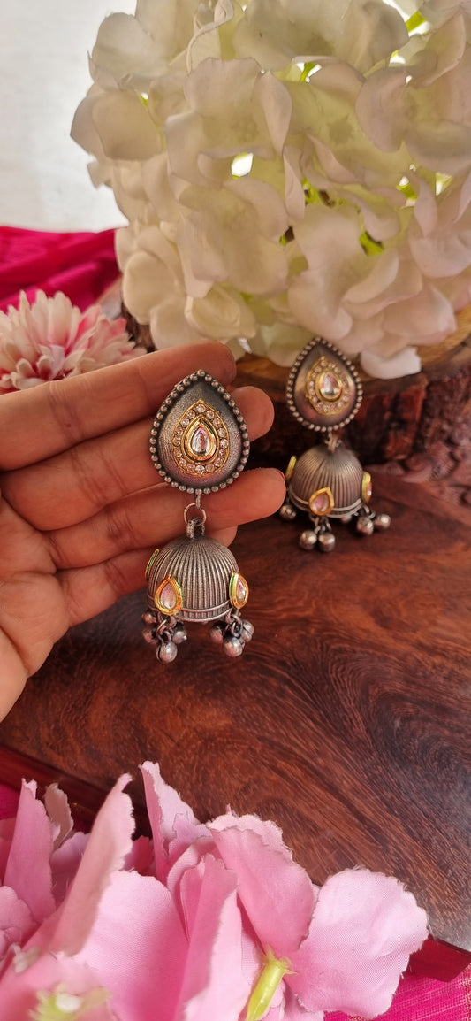 Brass fusion jhumka