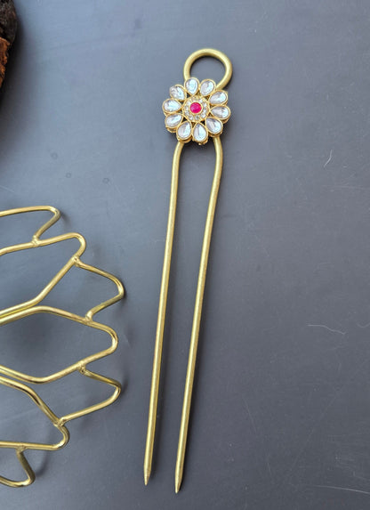 Kundan Hair Bun Cage Accessory