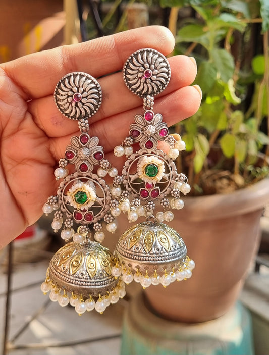 Mehvish Dual Tone Jhumka