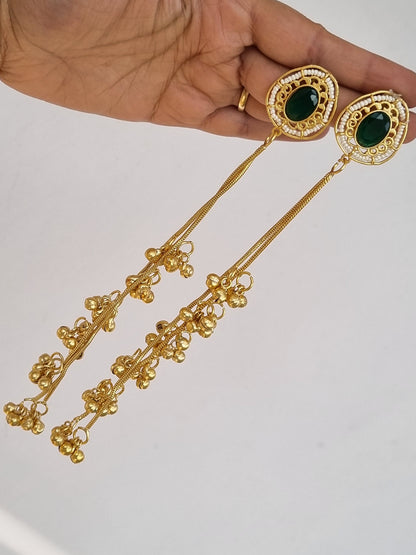Golden Kashmiri Earrings