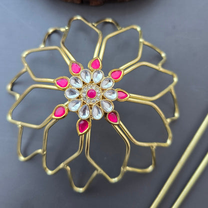 Kundan Hair Bun Cage Accessory