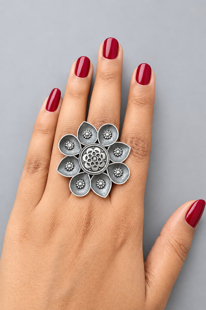 Flower Brass Ring