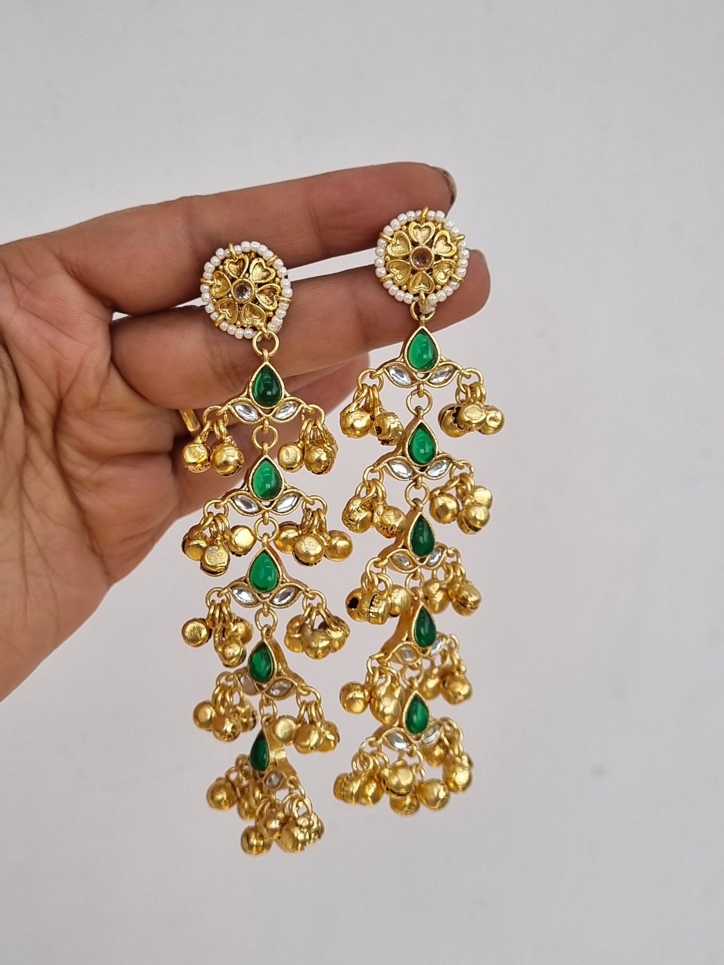 Golden Kashmiri Earrings