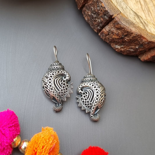 Shell Brass Earrings