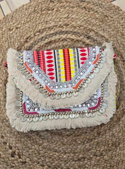 Red Yellow Boho Bag