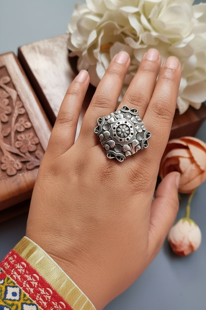Square Brass Ring