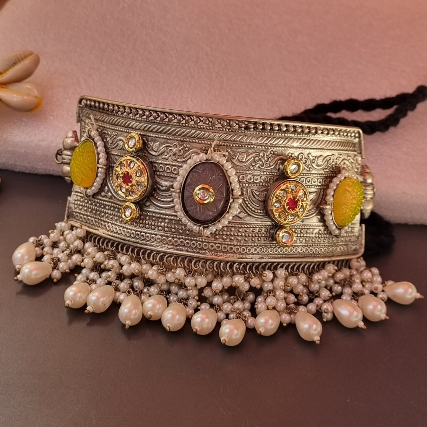 Silver Plated Statement Fusion Choker