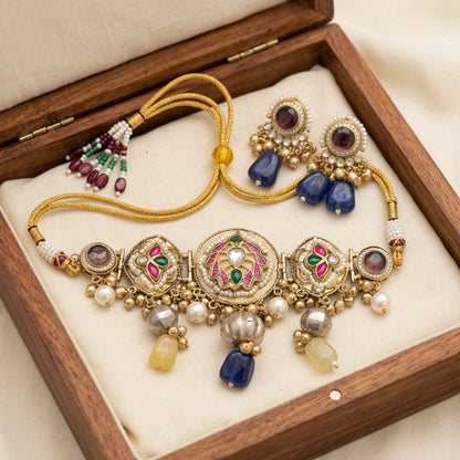 Pachi Kundan Fusion Choker