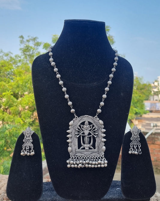 Durga Oxidised Necklace set