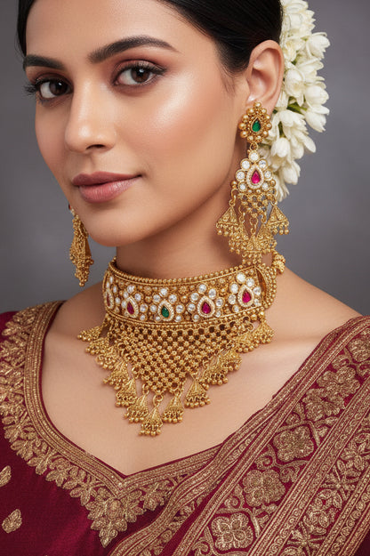 Mossinote Golden Choker Set